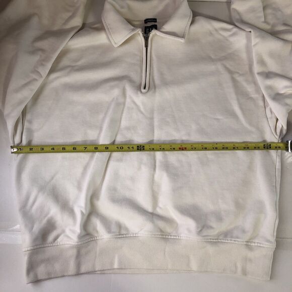 Gap Men’s 1/4  zip Ivory Frost pull over sweatshirt size large - Picture 5 of 15